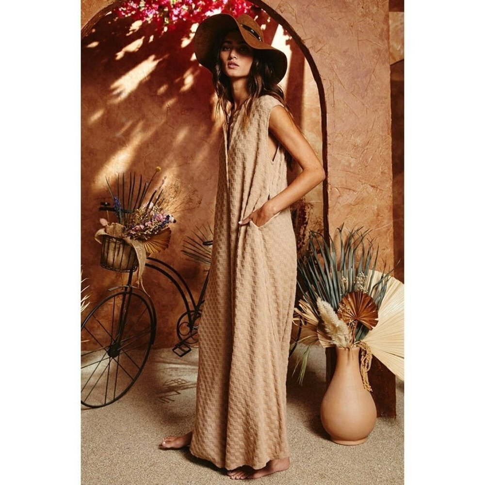 Nellie Checkered Jumpsuit in Taupe - Picture 5 of 10